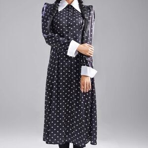 Women's Wednesday Cosplay Costume Long Dress Size XL NWOT